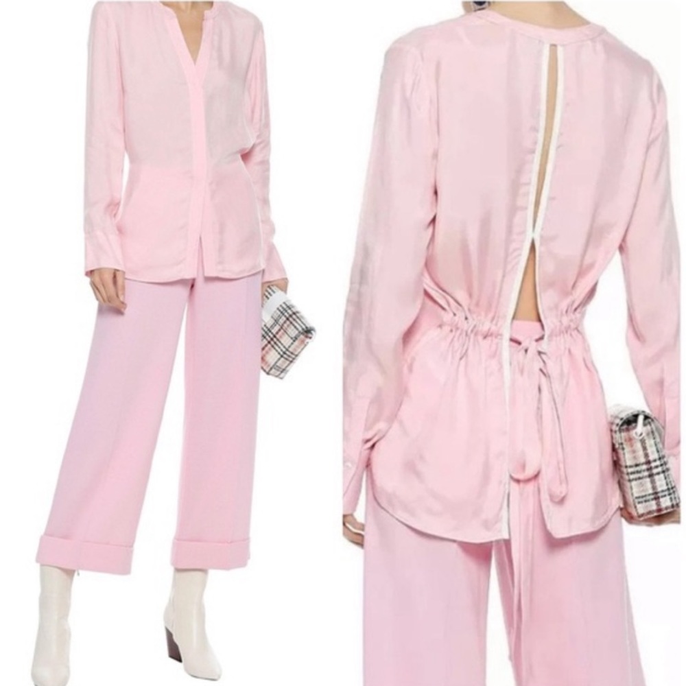 Sandro Britany Pink Open Back Tie Top 0 NWT